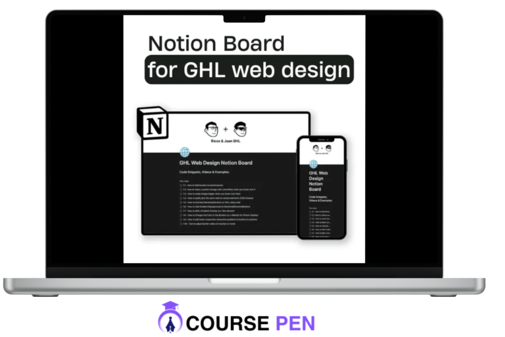 Ricco & Juan – Notion Board for GHL Web Design